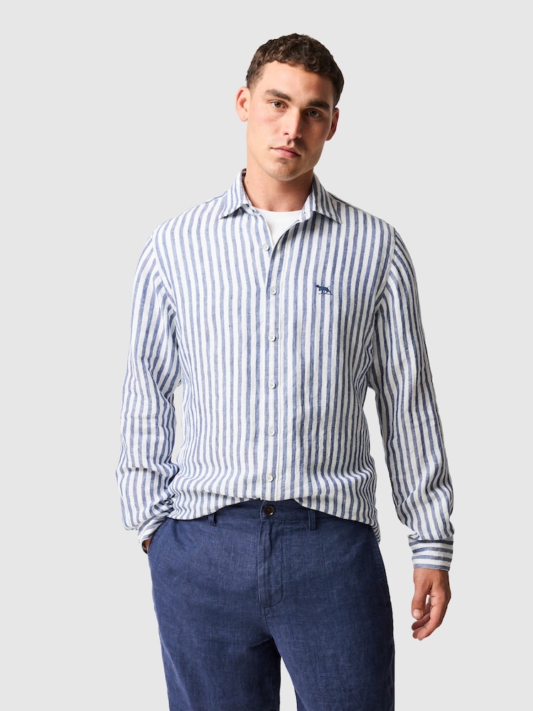 Rodd & Gunn Blue Seadown Sports Fit Shirt - Image 1 of 4