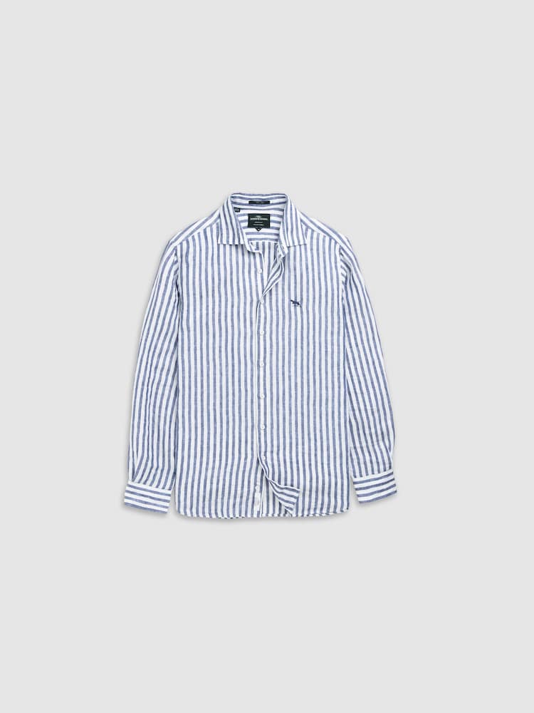 Rodd & Gunn Blue Seadown Sports Fit Shirt - Image 4 of 4