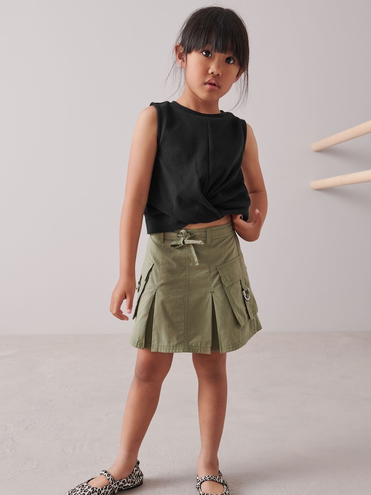 Black Wrap Front Rib Vest (3-16yrs) - Image 2 of 4 Black Wrap Front Rib Vest (3-16yrs) - Image 2 of 4