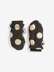Black/Gold Spot Thermal Ski Mittens (3mths-6yrs) - Image 3 of 4