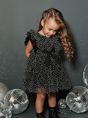 Black Mesh Party Dress (3mths-7yrs) - Image 2 of 7