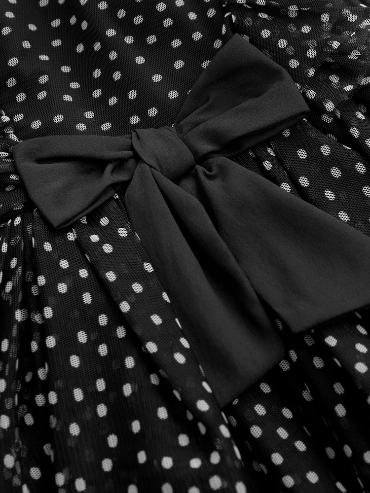 Black Mesh Party Dress (3mths-7yrs) - Image 7 of 7