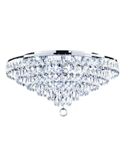 BHS Chrome 55cm Elsa Crystal Diamond Flush Ceiling Light - Image 5 of 5