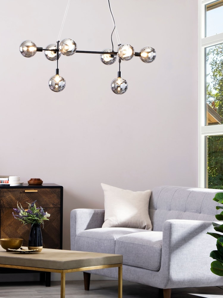 BHS Black Hennock Large Ceiling Light - Image 1 of 5