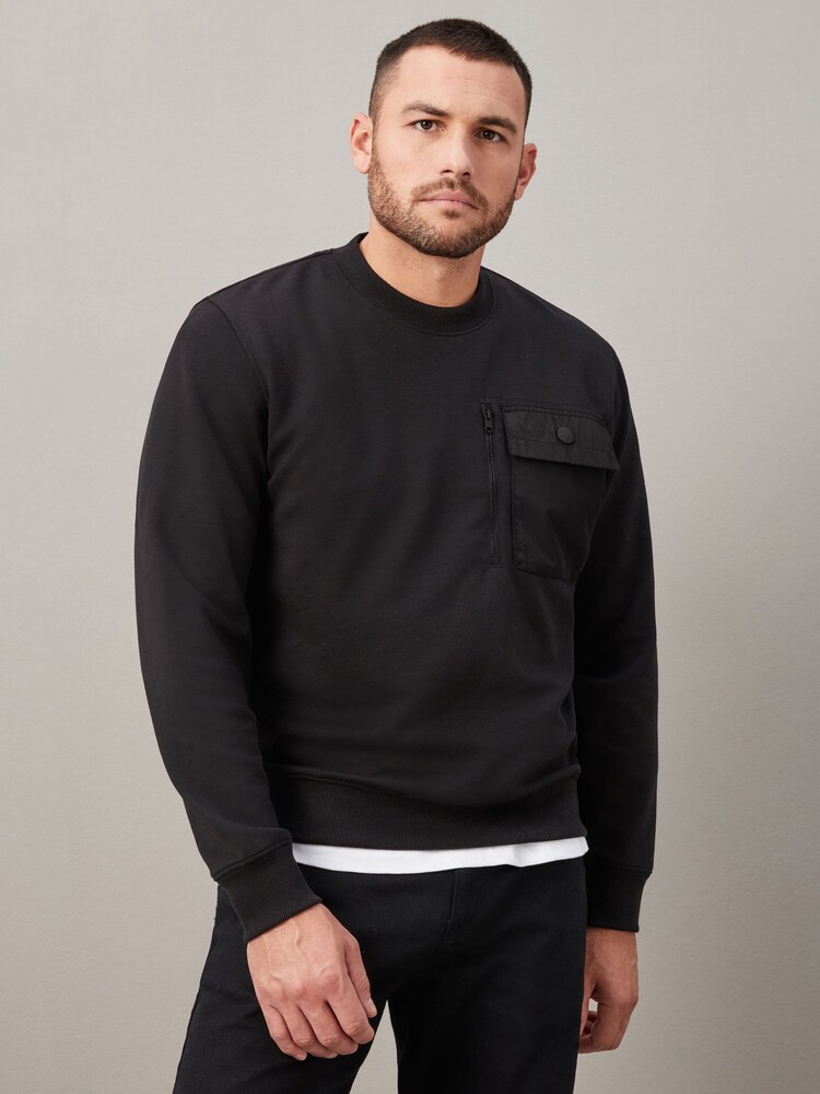 Black Utility Crew Sweatshirt - Image 1 of 1