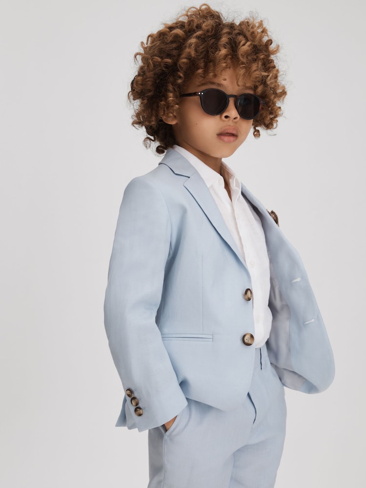 Reiss Kin Einreihiger Leinen-Blazer in schmaler Passform - Bild 1 von 6 Reiss Kin Einreihiger Leinen-Blazer in schmaler Passform - Bild 1 von 6