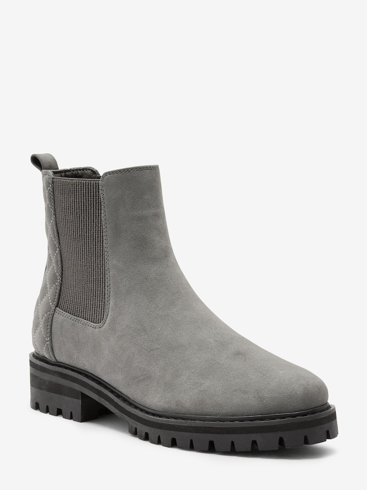 Grey Regular/Wide Fit Forever Comfort® Chunky Chelsea Boots - Image 2 of 4