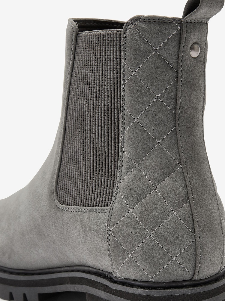 Grey Regular/Wide Fit Forever Comfort® Chunky Chelsea Boots - Image 4 of 4