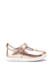 Start-Rite Puzzle Rose Gold Leather T-Bar First Shoes F & G Fit - Image 1 of 5