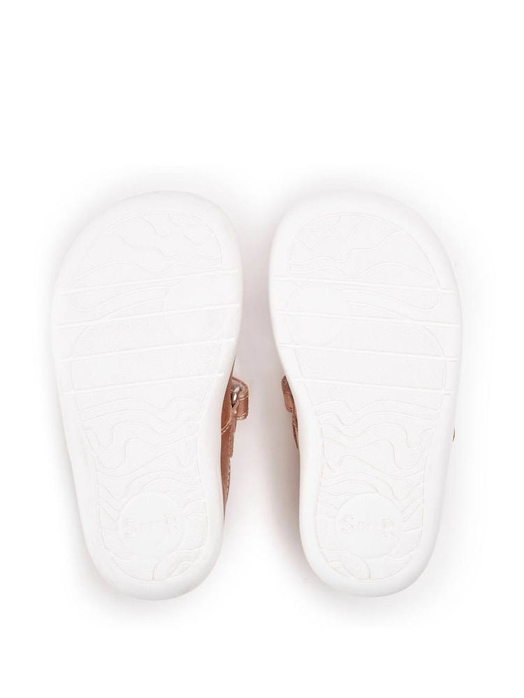 Start-Rite Puzzle Rose Gold Leather T-Bar First Shoes F & G Fit - Image 5 of 5