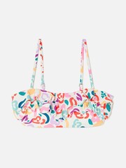 Accessorize Colour Splash Frill Bandeau Bikini Top - Image 4 of 4