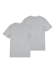 رمادي بخيوط شاحبة - من U.S. Polo Assn حزمة من 2 تيشرتات مريحة من القطن 100% - صورة 6 من 6