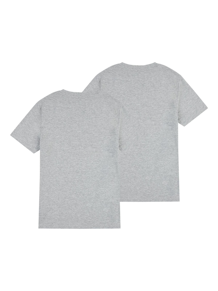 رمادي بخيوط شاحبة - من U.S. Polo Assn حزمة من 2 تيشرتات مريحة من القطن 100% - صورة 6 من 6