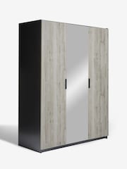 Grey Bronx Oak Triple Effect Semi Fitted Mirrored Wardrobe - Image 4 of 4