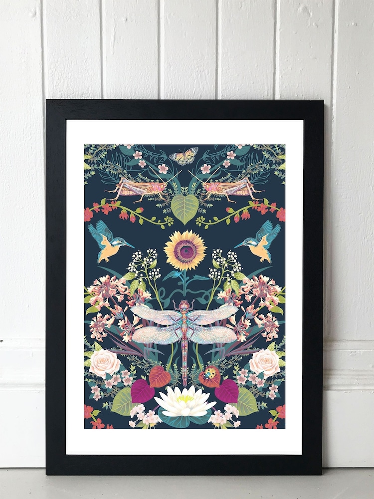 East End Prints Blue Garden Treasures Print by Becca Who - Image 1 of 3