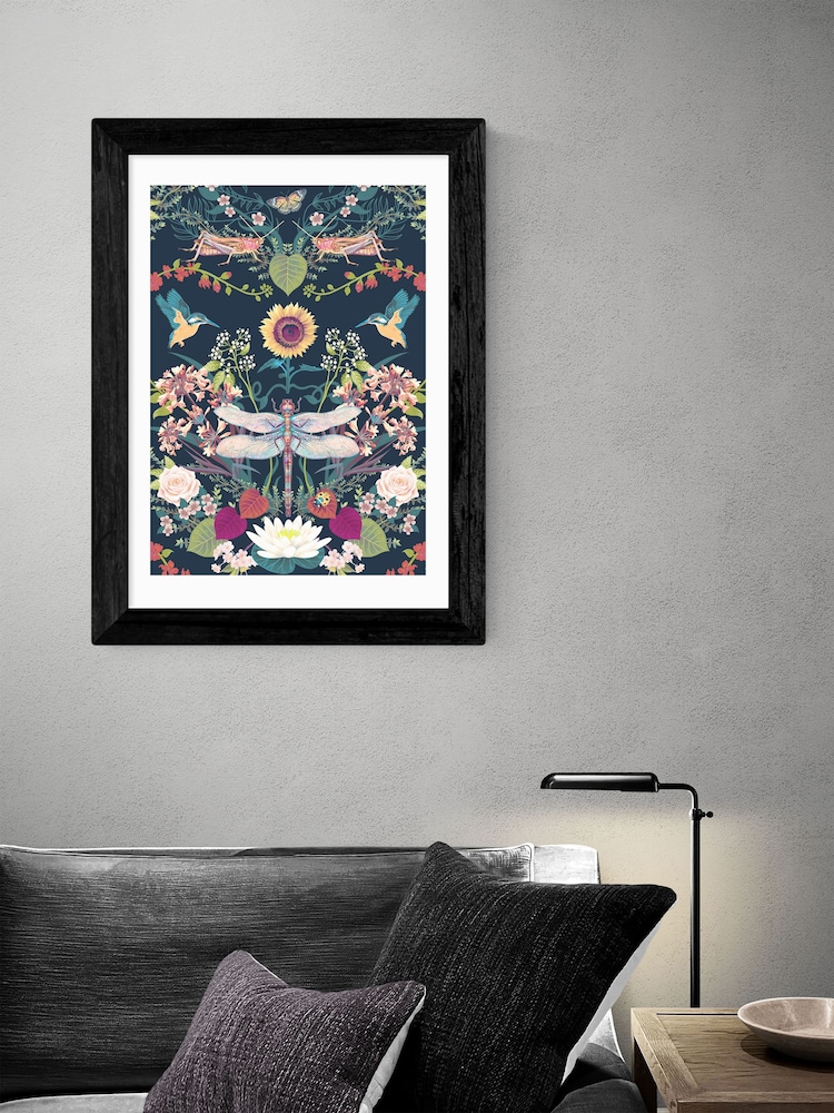 East End Prints Blue Garden Treasures Print by Becca Who - Image 2 of 3