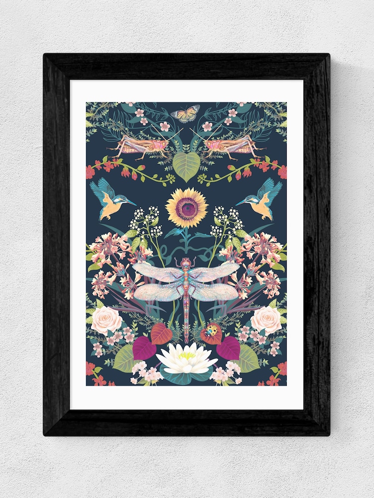East End Prints Blue Garden Treasures Print by Becca Who - Image 3 of 3