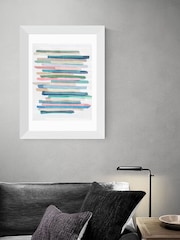 East End Prints Blue Pastel Stripes Print by Mareike Boehmer - Image 2 of 2