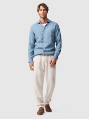 Rodd & Gunn Blue Coromandel Sports Fit Shirt - Image 3 of 5
