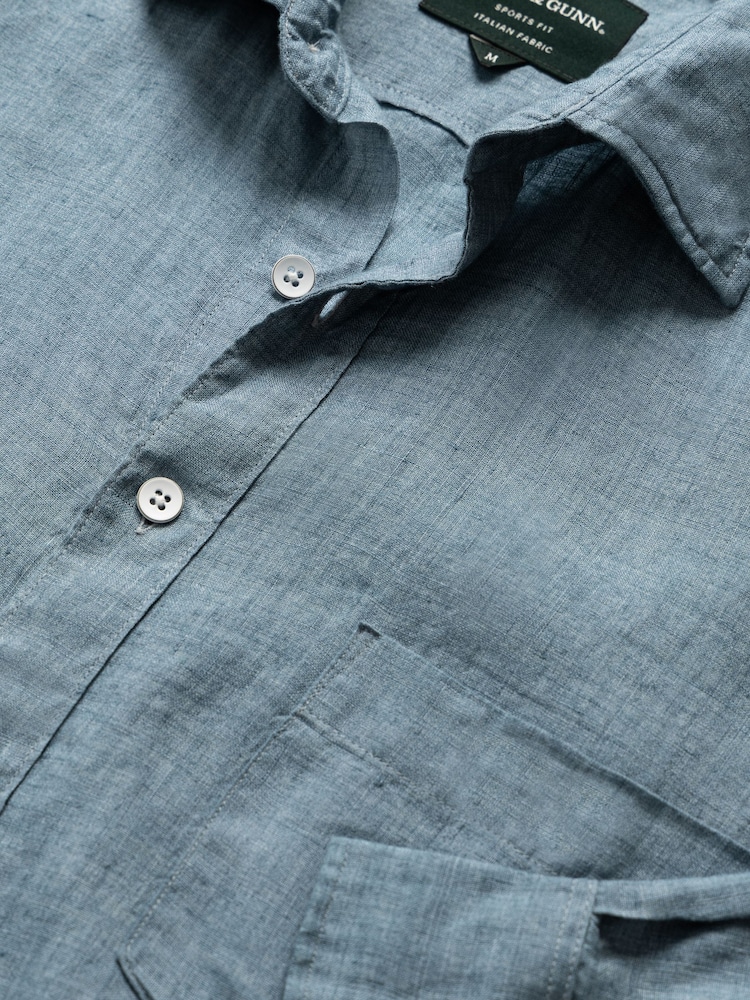 Rodd & Gunn Blue Coromandel Sports Fit Shirt - Image 5 of 5