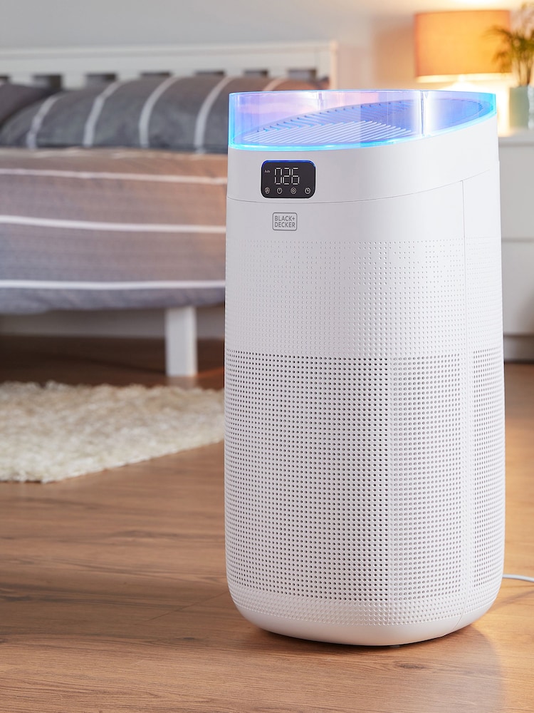 Black & Decker White Air Purifier with 8 Hour Timer - Image 1 of 8