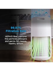 Black & Decker White Air Purifier with 8 Hour Timer - Image 10 of 10
