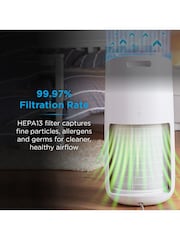 Black & Decker White Air Purifier with 8 Hour Timer - Image 3 of 8