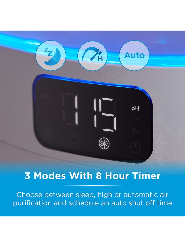 Black & Decker White Air Purifier with 8 Hour Timer - Image 8 of 8