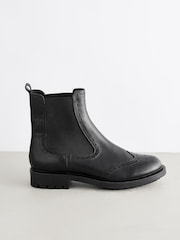 Black Forever Comfort® Brogue Leather Chelsea Boots - Image 2 of 4