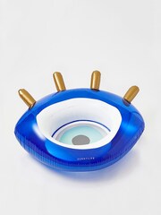 Sunnylife Blue And White Greek Eye Luxe Pool Ring - Image 2 of 4