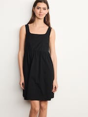 Black Sleeveless Babydoll Midi Dress - Image 1 of 6
