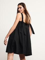 Black Sleeveless Babydoll Midi Dress - Image 3 of 6