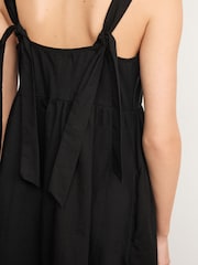 Black Sleeveless Babydoll Midi Dress - Image 5 of 6