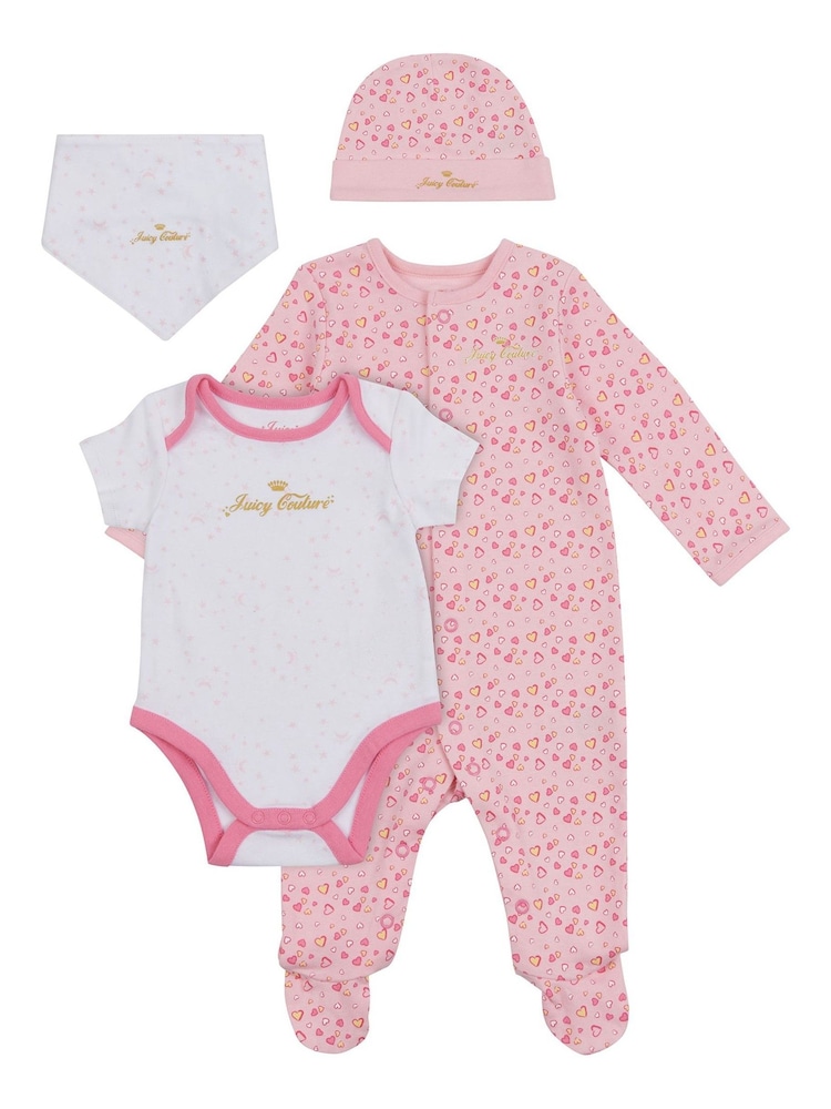 Juicy Couture Pink Infant 4 Piece Gift Set - Image 1 of 3