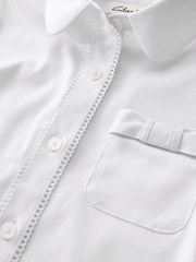 Clarks White Girls Bow Short Sleeve Shirt - Image 10 of 11