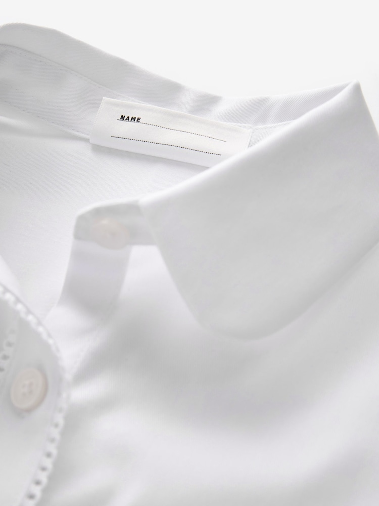 Clarks White Girls Bow Short Sleeve Shirt - Image 11 of 11