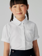 Clarks White Girls Bow Short Sleeve Shirt - Image 2 of 11