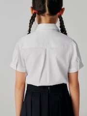 Clarks White Girls Bow Short Sleeve Shirt - Image 4 of 11