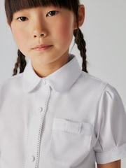 Clarks White Girls Bow Short Sleeve Shirt - Image 5 of 11