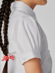 Clarks White Girls Bow Short Sleeve Shirt - Image 7 of 11