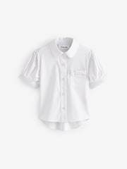 Clarks White Girls Bow Short Sleeve Shirt - Image 8 of 11