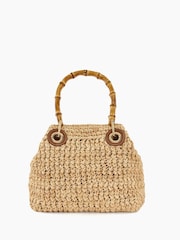 Dune London Natural Delta Bamboo Handle Bag - Image 1 of 5