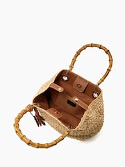 Dune London Natural Delta Bamboo Handle Bag - Image 3 of 5