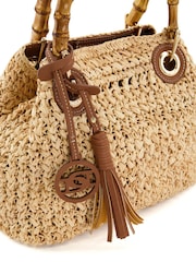 Dune London Natural Delta Bamboo Handle Bag - Image 4 of 5