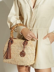 Dune London Natural Delta Bamboo Handle Bag - Image 5 of 5