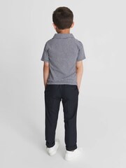 Reiss Navy Murphy Junior Open Collar Polo T-Shirt - Image 4 of 6