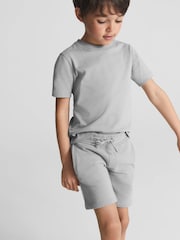 Reiss Dusty Blue Henry Drawstring Jersey Shorts - Image 3 of 6