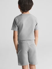 Reiss Dusty Blue Henry Drawstring Jersey Shorts - Image 5 of 6