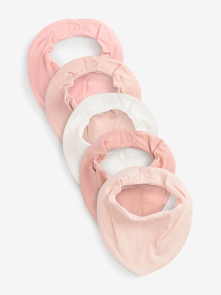 Rose - Dribble 100% coton BIBS 5 Paquet - Image 1 de 3
