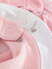 Pink 5 Pack Baby Dribble Bibs - Image 7 of 8